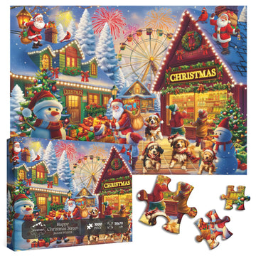 Happy Christmas Street Jigsaw Enigini 1000 pezzi